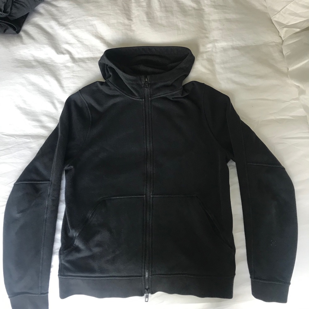 Lululemon Men’s Zip Hoodie Black—Warm Medium